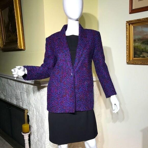 Vintage Retro Multi-Colour Wool Tweed Jacket - Picture 2 of 10